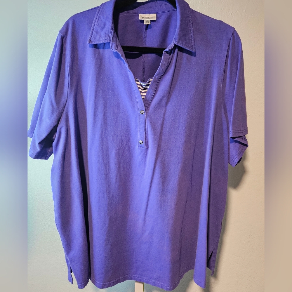 Avenue Women's Purple Polo Shirt - Picture 2 of 8